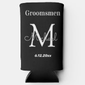gepersonaliseerde groomsmen, zwarte witte kerkbrui (Voorkant)