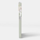 Gepersonaliseerde Grootmoeder Bloemen Sage Groen iPhone Hoesje (Linkerkant)