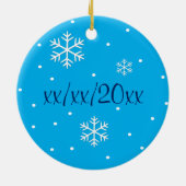 Gepersonaliseerde grootmoeder Eerste Kerstversieri Keramisch Ornament (Achterkant)