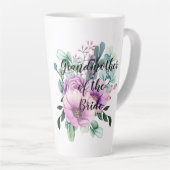 Gepersonaliseerde grootmoeder van de Bride Groom Latte Mok (Rechterhoek)