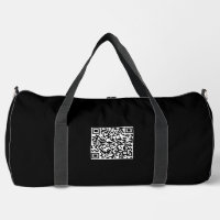 Gepersonaliseerde Grote Duffeltas met QR Code Prin