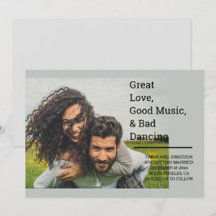Gepersonaliseerde Grote Liefde, Goede Muziek, & Sl Save The Date