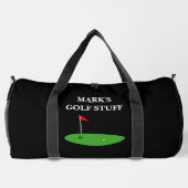 Gepersonaliseerde grote maat duffle tas voor golfe (Achterkant)