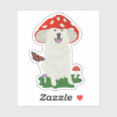 Gepersonaliseerde Grote Pyreneeën Sticker (Vel)