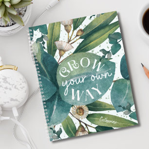 Gepersonaliseerde Grow Your Own Way Plant Lover Notitieboek