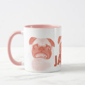 Gepersonaliseerde Grumpy Pug Mok (Links)