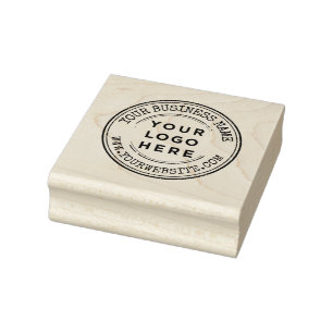 Gepersonaliseerde grunge business logo rubberstempel