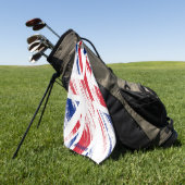 Gepersonaliseerde Grunge Vlag van het Verenigd Ko Golfhanddoek (Groen)