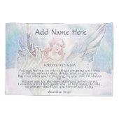 Gepersonaliseerde Guardian Angel Blanket Kussensloop (Achterkant)