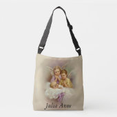 Gepersonaliseerde Guardian Angel Cherubs Baby Clou Crossbody Tas (Voorkant)