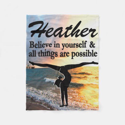 GEPERSONALISEERDE GYMNASTIEK CUSTOM FLEECE DEKEN (Voorkant)