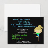 Gepersonaliseerde Gymnastiek Party uitnodigingen (Voorkant / Achterkant)