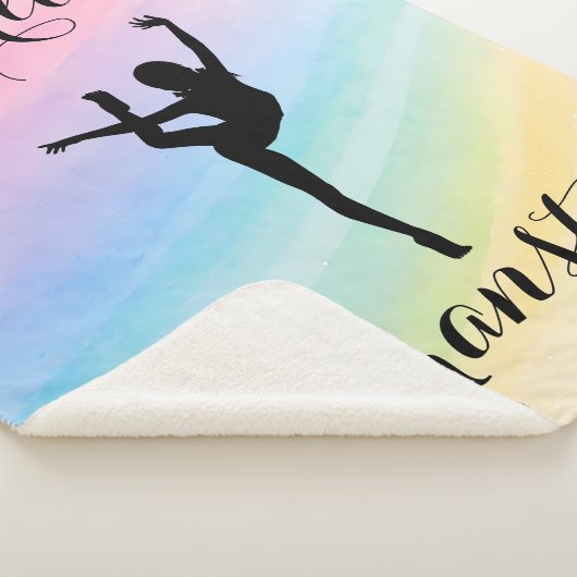 Gepersonaliseerde Gymnastiek Regenboog Gradient Sherpa Deken (3/4)