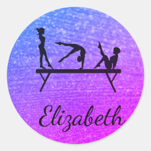 GEPERSONALISEERDE GYMNASTIEK VIERKANTE STICKERS