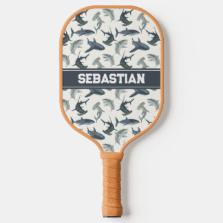 Gepersonaliseerde haaien Pickleball Paddle - Beach
