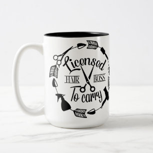 Gepersonaliseerde Haarstylist met licentie om te s Tweekleurige Koffiemok