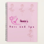 Gepersonaliseerde haarstylist roze rosePlanner Planner (Voorkant)