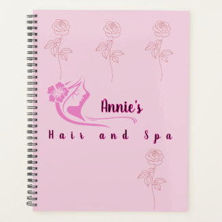 Gepersonaliseerde haarstylist roze rosePlanner Planner