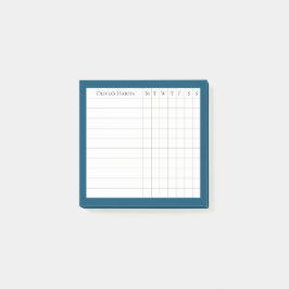 Gepersonaliseerde Habit Tracker in Ocean Blue Post-it® Notes