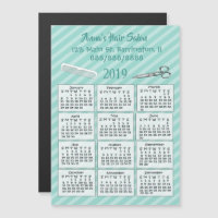 Gepersonaliseerde Hair Salon Mini Kalender Magnet 