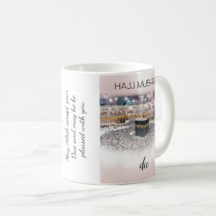 Gepersonaliseerde Hajj Mubarak Koffie Mok Hajj Gif
