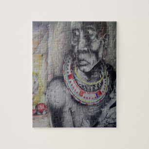 Gepersonaliseerde Hakuna Matata met Lion Masai Puz Legpuzzel