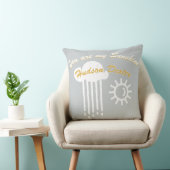 Gepersonaliseerde Hallo Sunshine Clouds en Sun Kussen (Stoel)