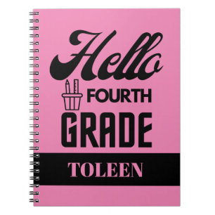 Gepersonaliseerde Hallo vierde rang Notitieboek