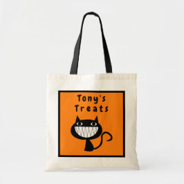 Gepersonaliseerde Halloween behandelt het glimlach Tote Bag