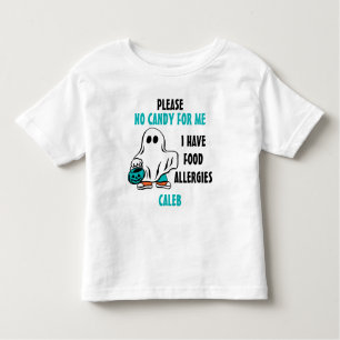 Gepersonaliseerde Halloween Food Allergy Alert Gho Kinder Shirts