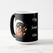 Gepersonaliseerde Halloween Fox en Ghost Magische Mok (Voorkant links)