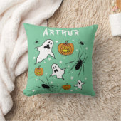 Gepersonaliseerde Halloween Geesten, Pompoenen en Kussen (Deken)