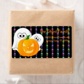 Gepersonaliseerde Halloween Ghosts Pumpkin Etiket (Insitu)