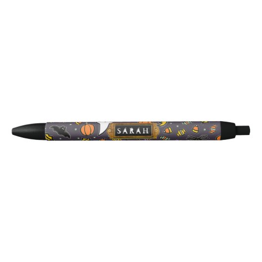 Gepersonaliseerde Halloween Gift Zwarte Inkt Pen (Voorkant)