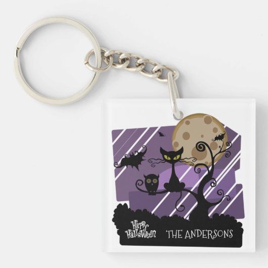 Gepersonaliseerde Halloween Giveaway Sleutelhanger (voorkant)