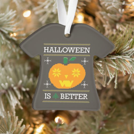 Gepersonaliseerde "Halloween is better", Ugandeker Ornament (Boom)