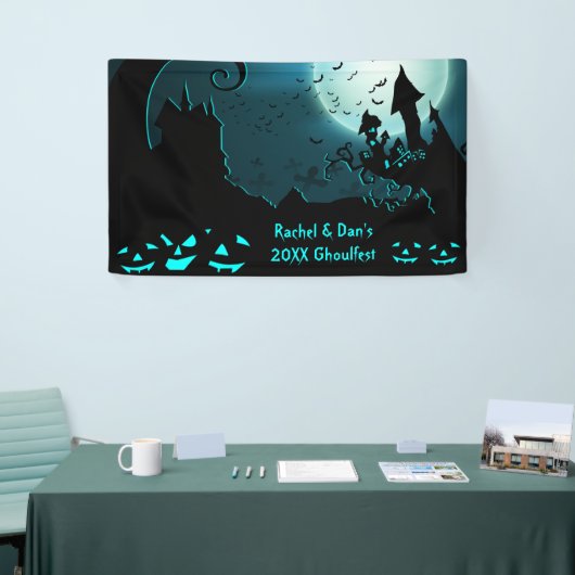 Gepersonaliseerde Halloween Party Banner Haunted H (Beurs)