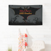 Gepersonaliseerde Halloween Party Banner Scary (Insitu)