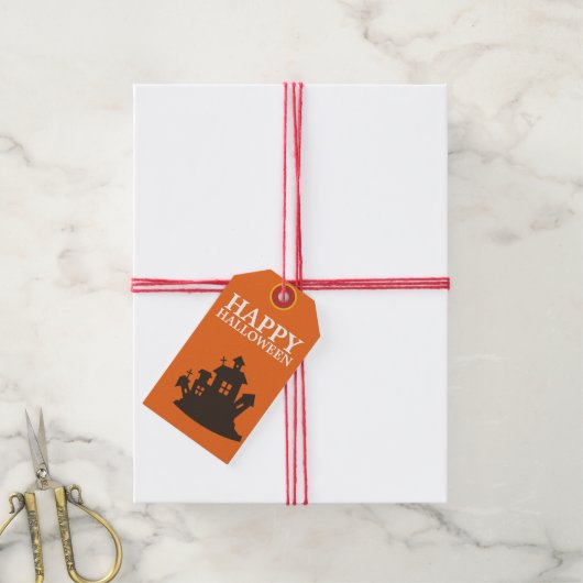 Gepersonaliseerde Halloween Party Favor & Gift | L Cadeaulabel (Met Touw)