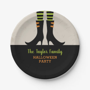 Gepersonaliseerde Halloween Party met Wschopte Wit Papieren Bordje