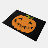 Gepersonaliseerde Halloween Pumpkin Deurmat (Schuin)
