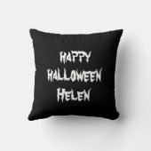 Gepersonaliseerde Halloween Pumpkin Throw Kussen (Achterkant)