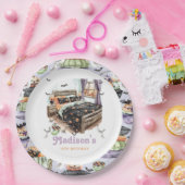 Gepersonaliseerde Halloween Sleepover Papieren Bordje (Feest)