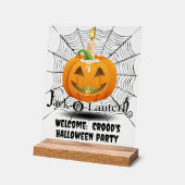 Gepersonaliseerde Halloween welkom Acryl Bord (Hoek)