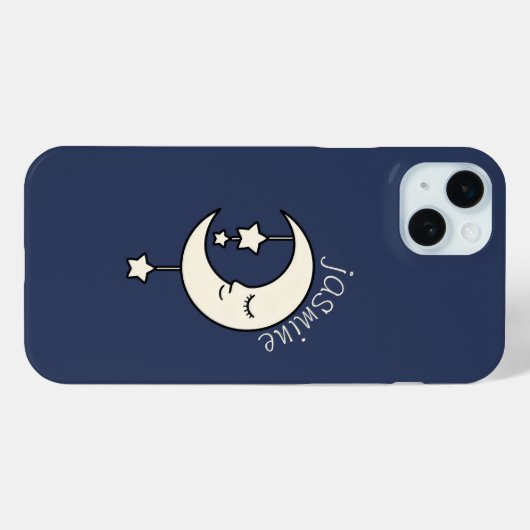 Gepersonaliseerde halve maan met ster Case-Mate iPhone case (Achterkant (horizontaal))