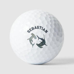 Gepersonaliseerde Hammerhead Shark Golf Ball Cus Golfballen