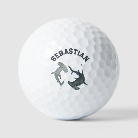 Gepersonaliseerde Hammerhead Shark Golf Ball | Cus Golfballen (Voorkant)