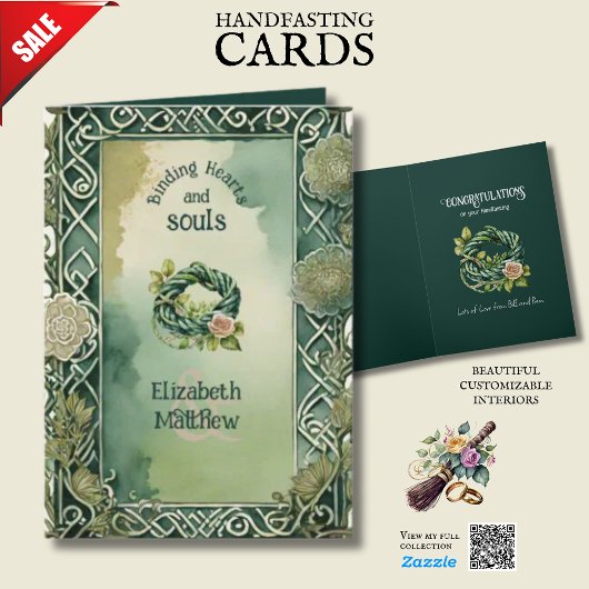 GEPERSONALISEERDE HANDFASTING IERSE KELTISCHE KNOP KAART