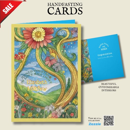 GEPERSONALISEERDE HANDFASTING KAART PAGAN CELTIC D