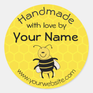 Gepersonaliseerde handgemaakt door Round Sticker H